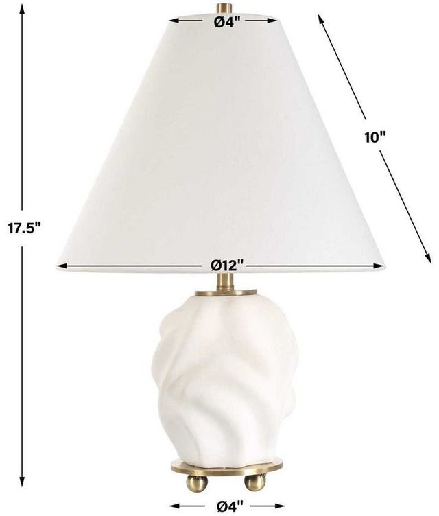 Uttermost® Bora White Accent Lamp-2