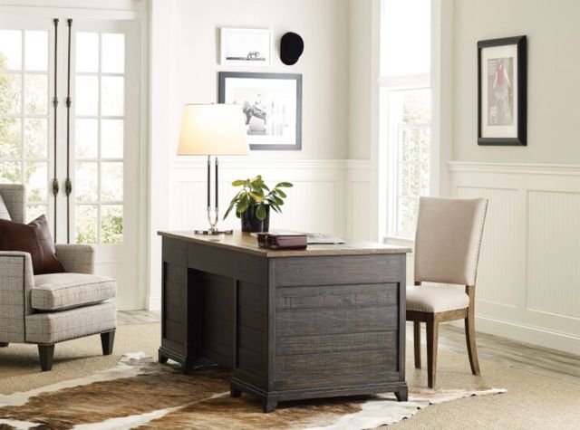 Kincaid® Plank Road Charcoal Farmstead Executive Desk-3