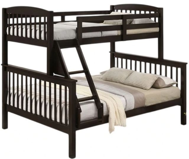 Furniture of America® Brookings Dark Walnut Twin/Full Bunk Bed