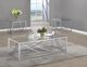 Coaster® Lille 3-Piece Tempered Glass Top Occasional Table with Chrome Base Set-1