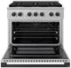 ZLINE Marino 36" Stainless Steel Pro Style Gas Range with Matte Black Accents-1