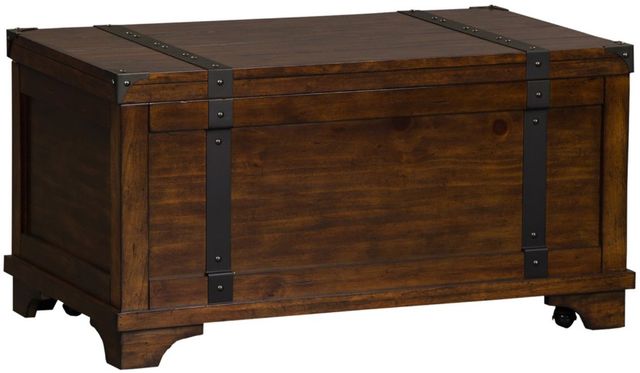 Liberty Furniture Aspen Skies 3-Piece Russet Brown Table Set-1