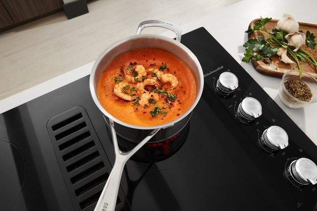 KitchenAid® 30" Black Electric Downdraft Cooktop-1