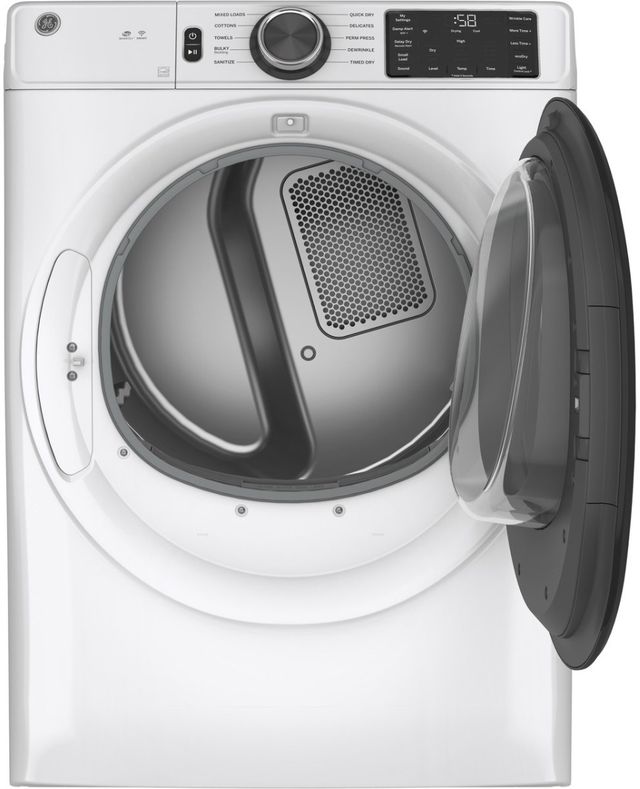 GE® 7.8 Cu. Ft. White Smart Front Load Electric Dryer-2