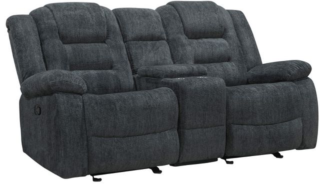 Parker House® Bolton Misty Storm Manual Glider Reclining Console Loveseat