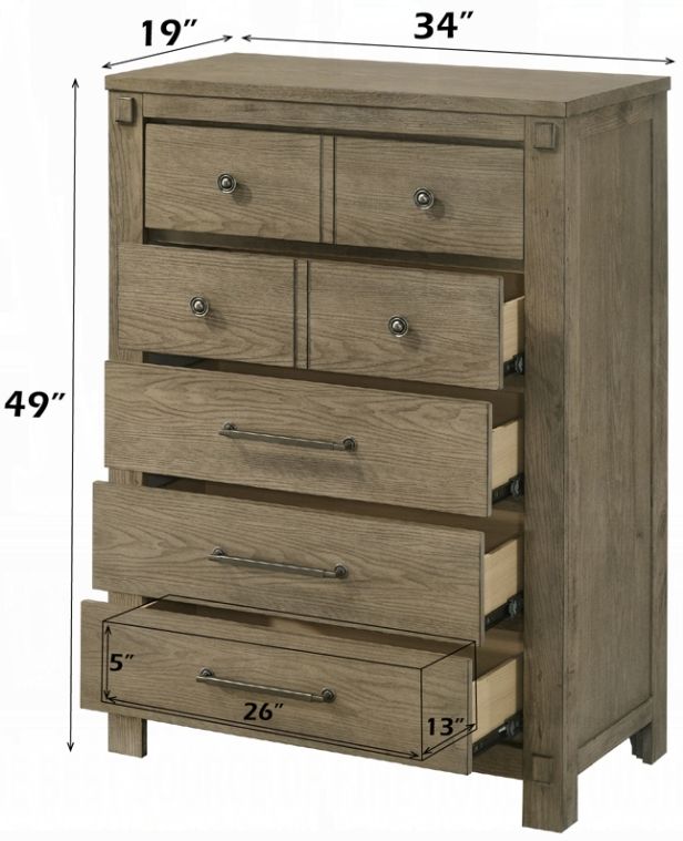 ACME Furniture Colton Antique White Oak Chest-3