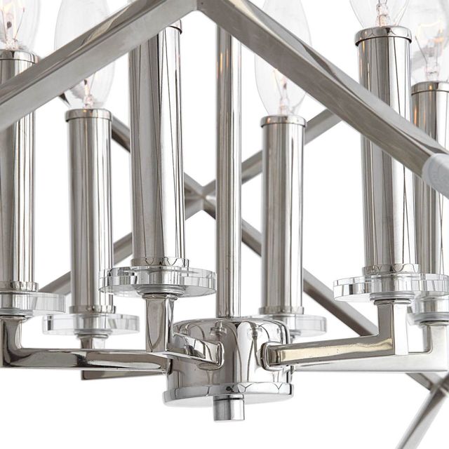Uttermost by Kalizma Home Euclid Nickel 6 Light Cube Pendant-4
