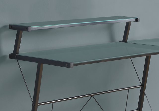 Monarch Specialties Inc. Black Tempered Glass Computer Corner Desk-2