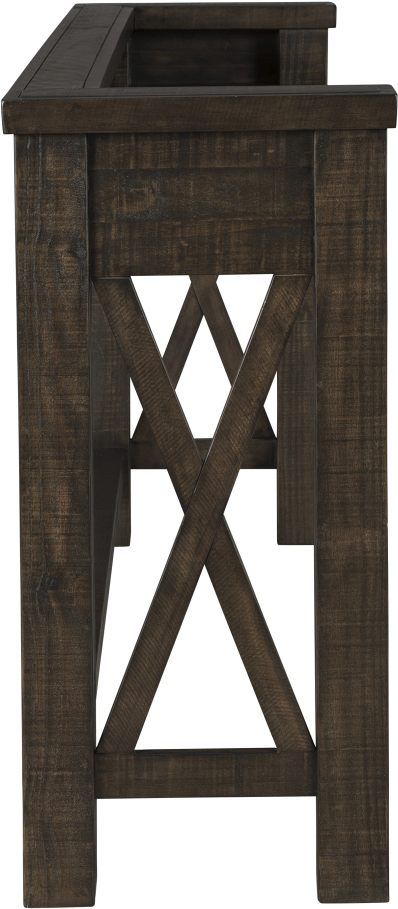 Signature Design by Ashley® Hallishaw Dark Brown Bar-2