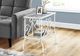 Monarch Specialties Inc. Glass Top Accent Table with White Metal Base-1