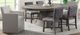 Elements International Collins 7-Piece Weathered Gray Upholstered Standard Height Dining Set-0
