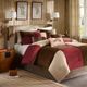 Olliix by Madison Park Jackson Blocks 7 Piece Red California King Comforter Set-0