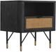 Armen Living Saratoga Black/Brown Nightstand -0