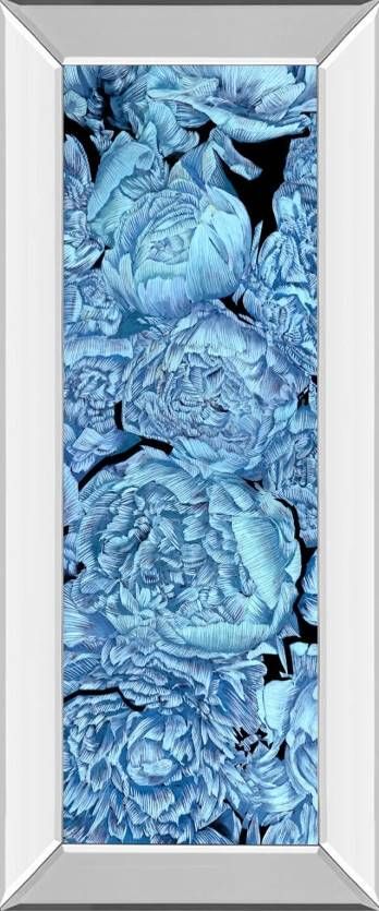 Classy Art Blue Peonies II by Melissa Wang Mirrored Frame Wall Art-0
