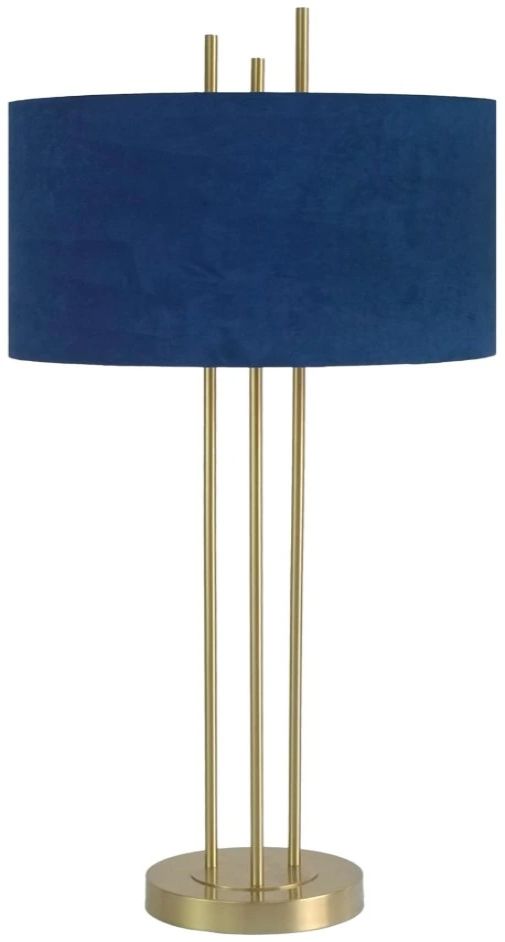 Classy Living 2-Piece Velvet Radiance Plated Gold Fish Table Lamp Set-0