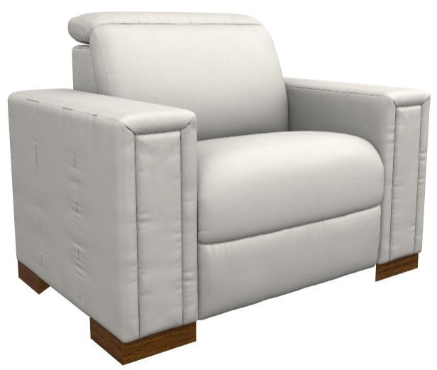 La-Z-Boy® Armitage Ivory Leather Power Reclining Chair and a Half with Headrest-0