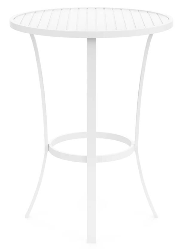 Sunset West Bristol Satin White Aluminum Outdoor Pub Table-1