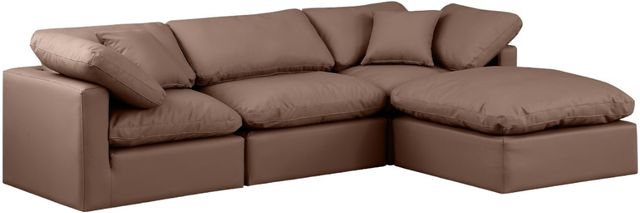 Meridian Furniture Indulge 4-Piece Brown Modular Sectional-0