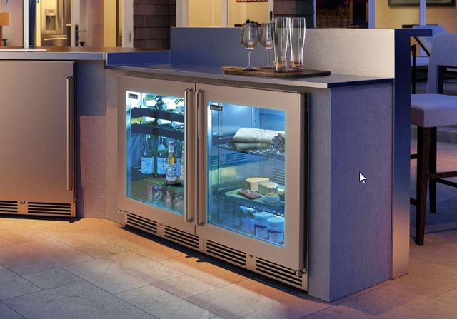 Perlick® Marine & Coastal Series 24" 3.1 Cu. Ft. Panel Ready Built-In Beverage Center-2