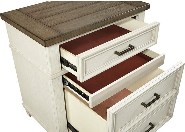aspenhome® Caraway Aged Ivory 2-Drawer Nightstand-2