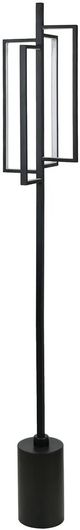 Crestview Collection Geometrix Black Floor Lamp-0