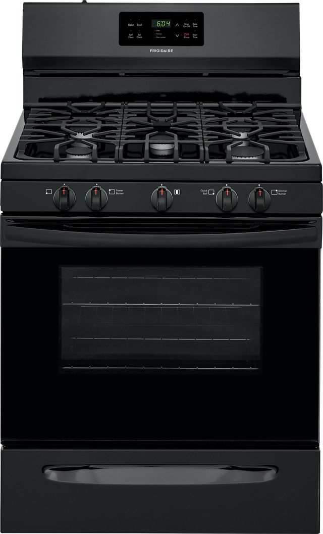 Frigidaire® 30" Black Free Standing Gas Range-0