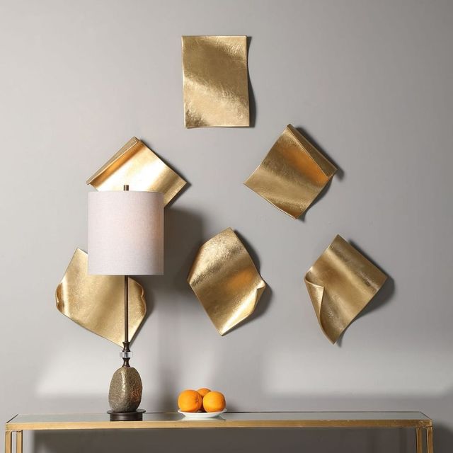 Uttermost® 6-Piece Gold Fluttering Pages Wall Decor Set-1