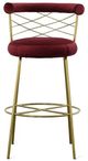 VIG Furniture Modrest Dakin Green Bar Stool Glam Red/Gold Barstool-1