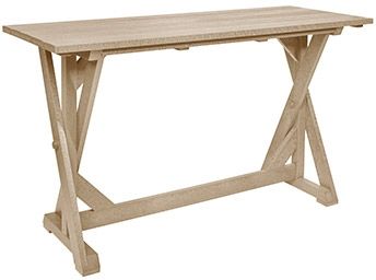 C R Plastics Harvest 72" Beige Bar Table-0