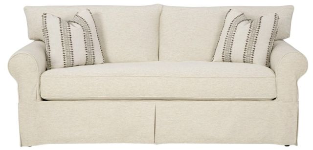Craftmaster® Customizable Soft Haven Sock Arm Sofa with Slipcover-1