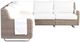 Flexsteel® Vista 5-Piece Natural/Warm Gray Wicker Outdoor Sectional-1