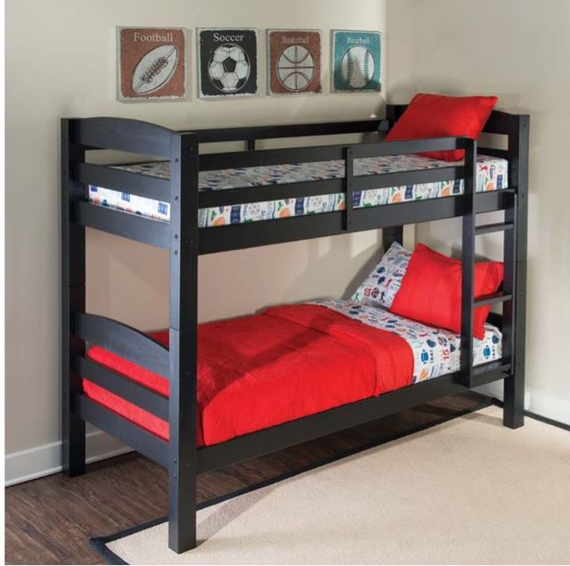 Powell® Porter Black Twin/Twin Bunk Bed-1