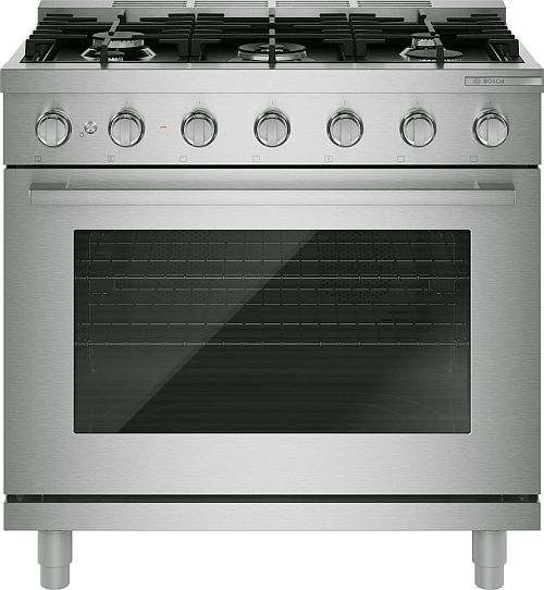 Bosch® 500 Series 36” Stainless Steel Pro Style Gas Range-0