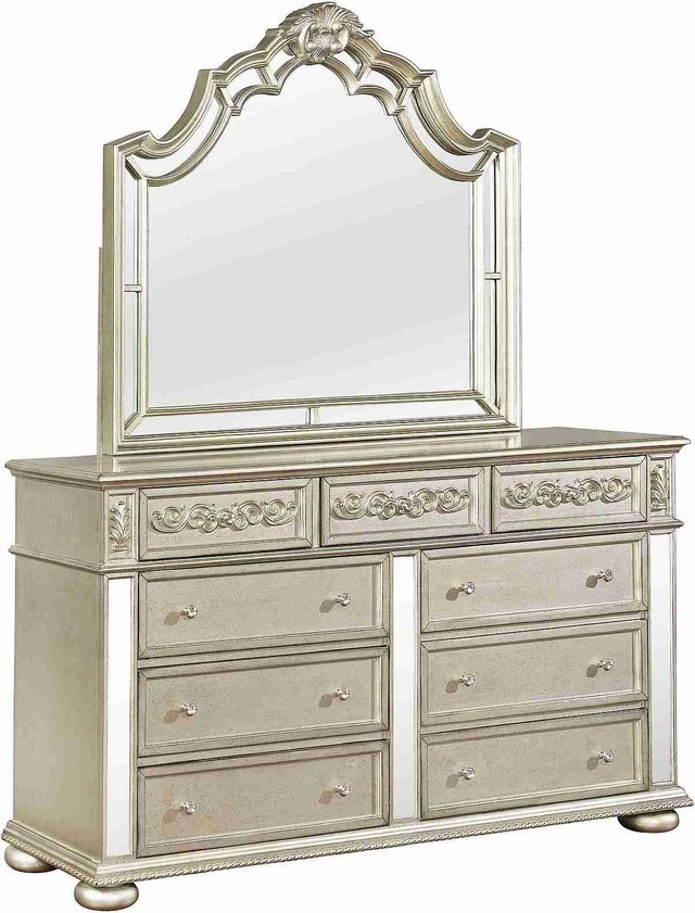 Coaster® Heidi 5-Piece Metallic Platinum Queen Bedroom Set-2
