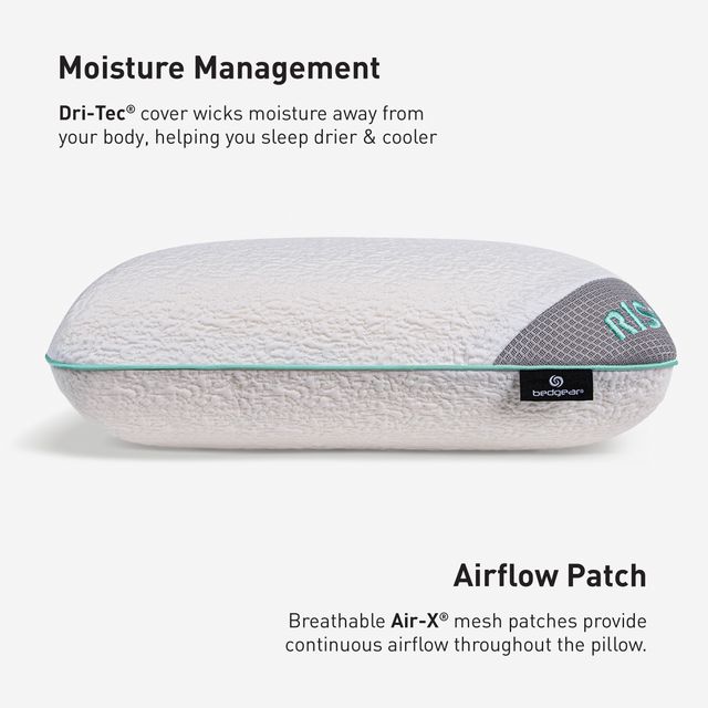 BEDGEAR® Rise Performance® Medium Soft Standard Pillow-2