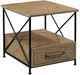 Kincaid Furniture Modern Forge Sandy Brown Drawer End Table with Black Frame-0