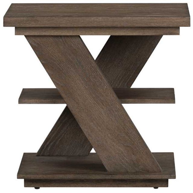 Liberty Furniture Aspen Sky Weathered Saddle Brown Chairside Table-2