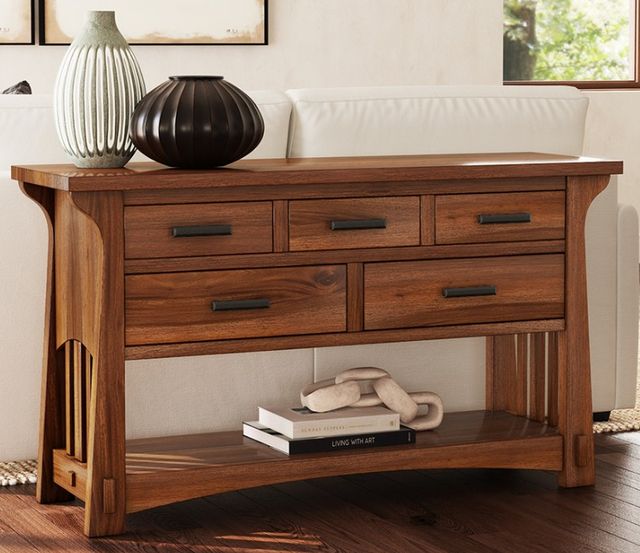 A-America® Eldora Saddle Brown Sofa Table-1