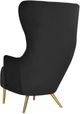 TOV Furniture Julia Black Velvet Wingback Accent Chair-4