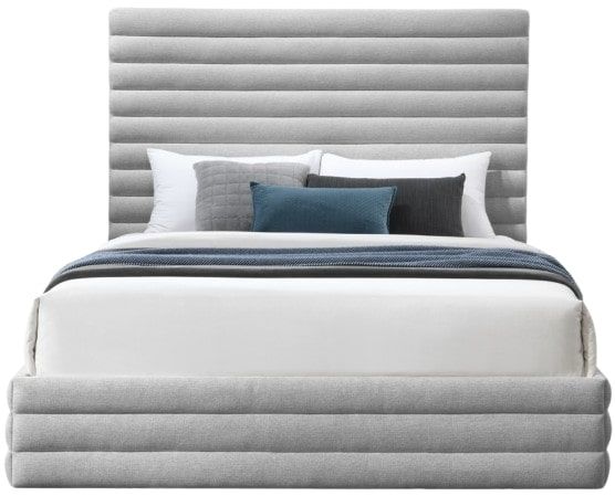 Meridian Furniture Maxwell Grey Full Upholstered Panel Bed-1