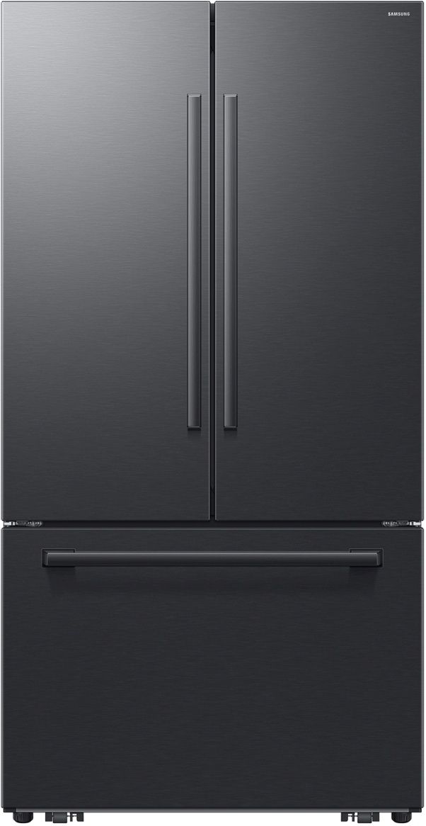 Samsung Bespoke AI 36" 29.5 Cu. Ft. Fingerprint Resistant Matte Black Steel French Door Refrigerator with In-Door Tall Water Dispenser-0