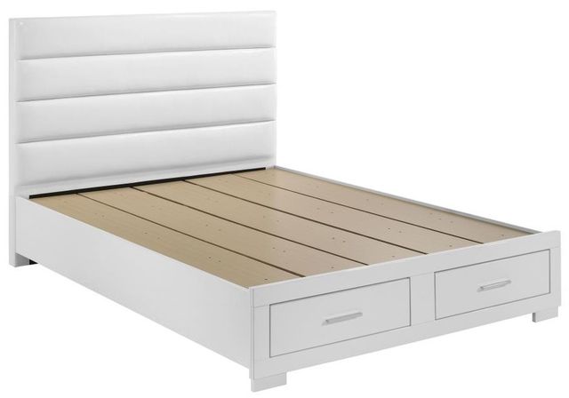 Coaster® Felicity 5-Piece White High Gloss Eastern King Bedroom Set -1