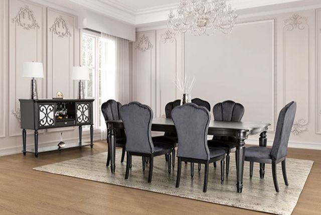Furniture of America® Melodi Parc 2-Piece Black Side Chair Set-1