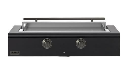 Caliber™ Rockwell Social 48" Matte Black Built-In Liquid Propane Outdoor Griddle with Pewter Hardware-0
