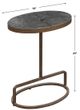 Uttermost® Jessenia Dark Gray Bluestone Top Accent Table with Antiqued Brushed Gold Base-2
