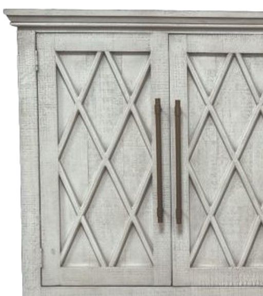 Million Dollar Rustic Frosted White 4-Door Buffet-2