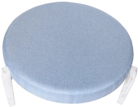 Stylecraft Dann Foley Lifestyle Light Blue Round Ottoman-1