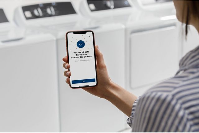 GE® 4.2 Cu. Ft. White Built-In App Payment System Commercial Washer-4