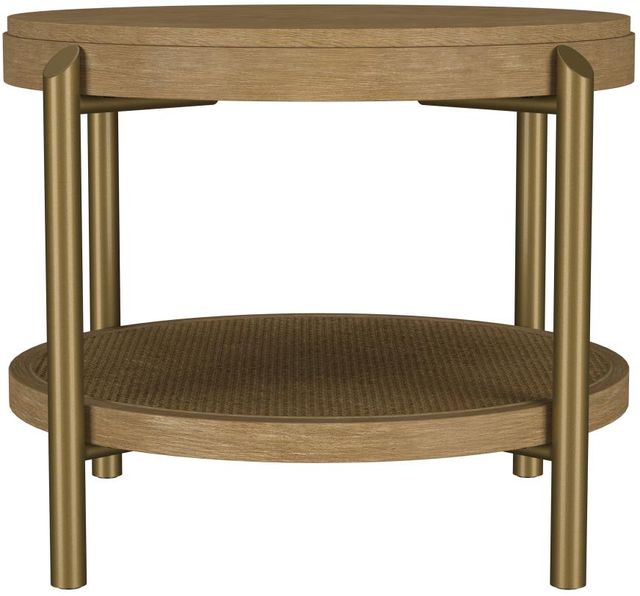 Coaster® Arini 3-Piece Sand Wash Occasional Table with Aged Brass Base Set-2