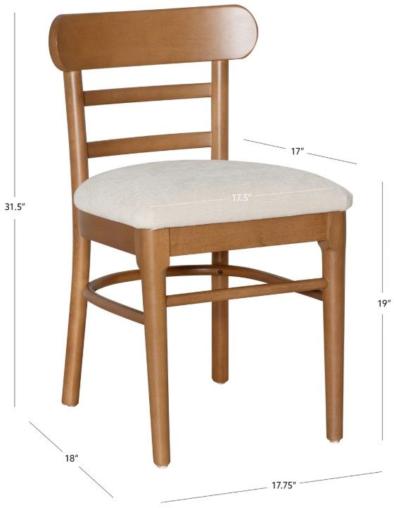 Linon Mariah 2-Piece Beige/Gray Dining Chair Set-2